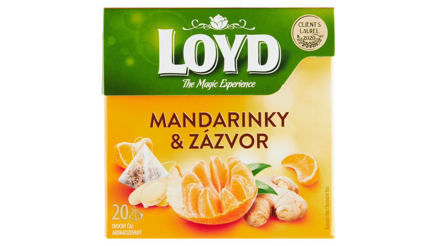Loyd Ovocný čaj aromatizovaný mandarinky & zázvor 20 x 2g (40g)