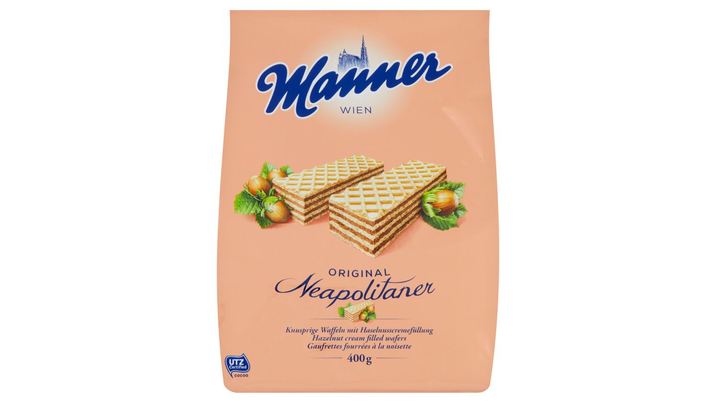 Manner Křupavé oplatky s krémovou oříškovou náplní 400g