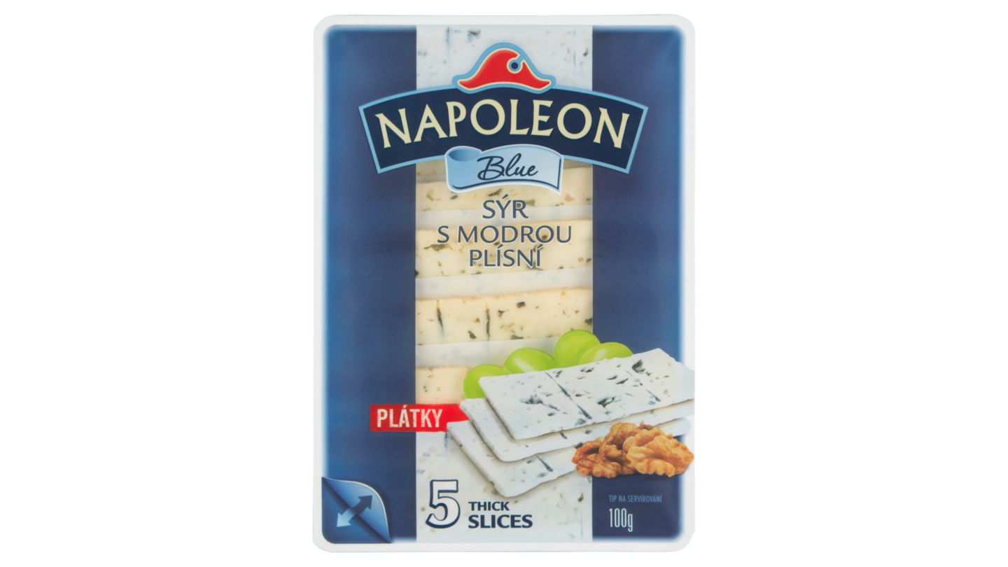 Napoleon Blue sýr s modrou plísní plátky 100g
