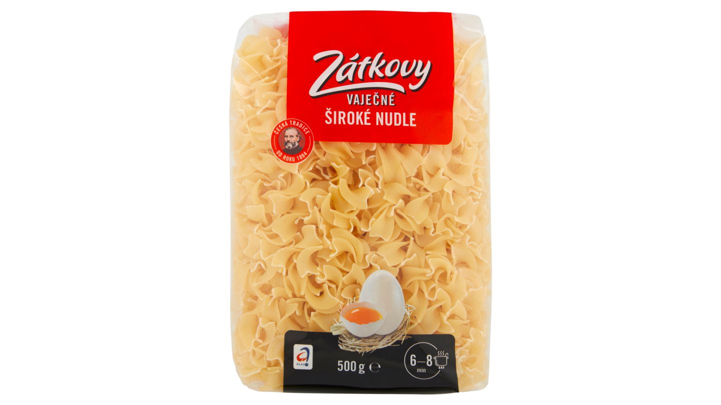 Zátkovy Vaječné Široké nudle 500g