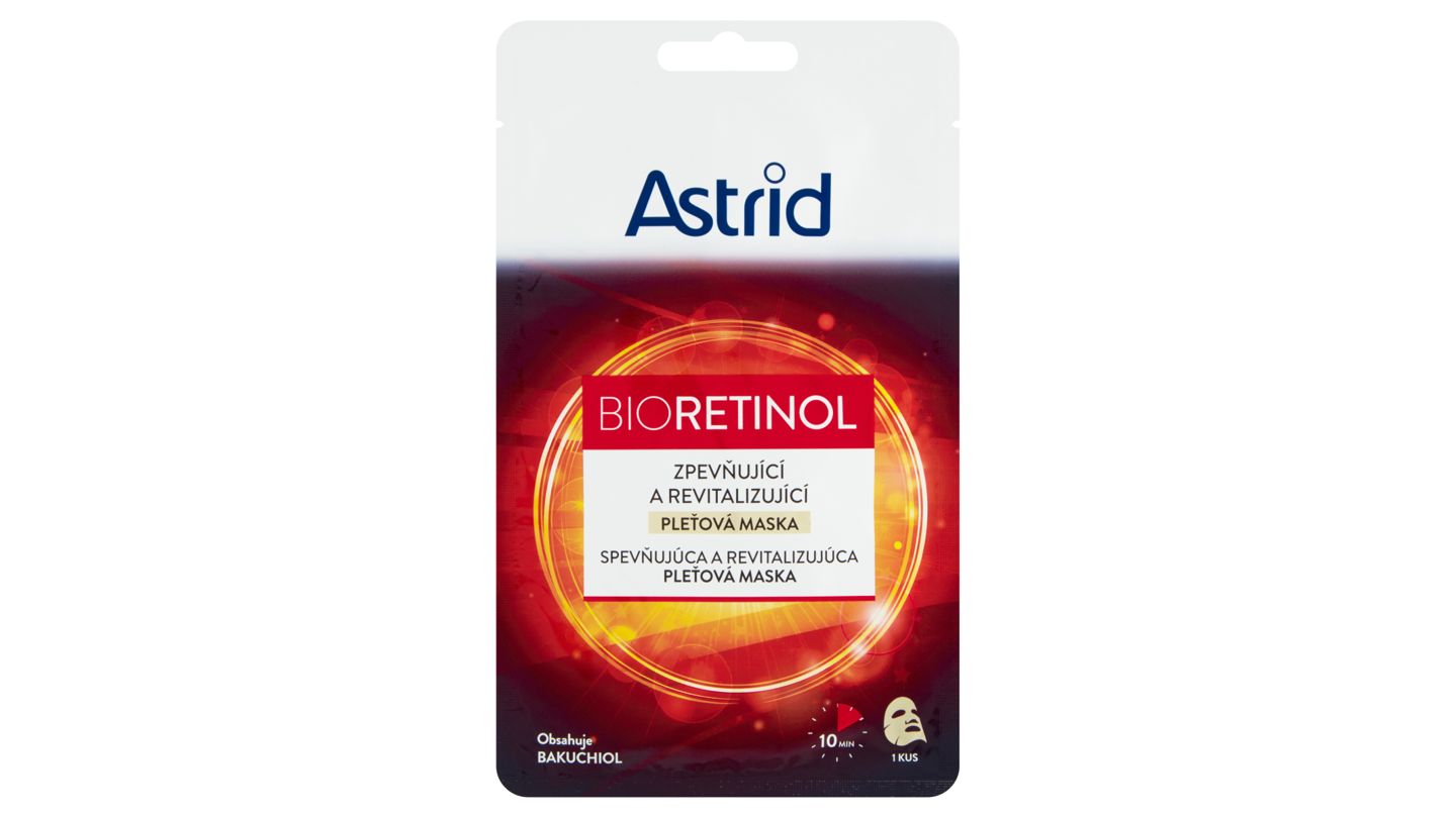 Astrid Bioretinol zpevňující a revitalizující pleťová maska 1 ks 20ml