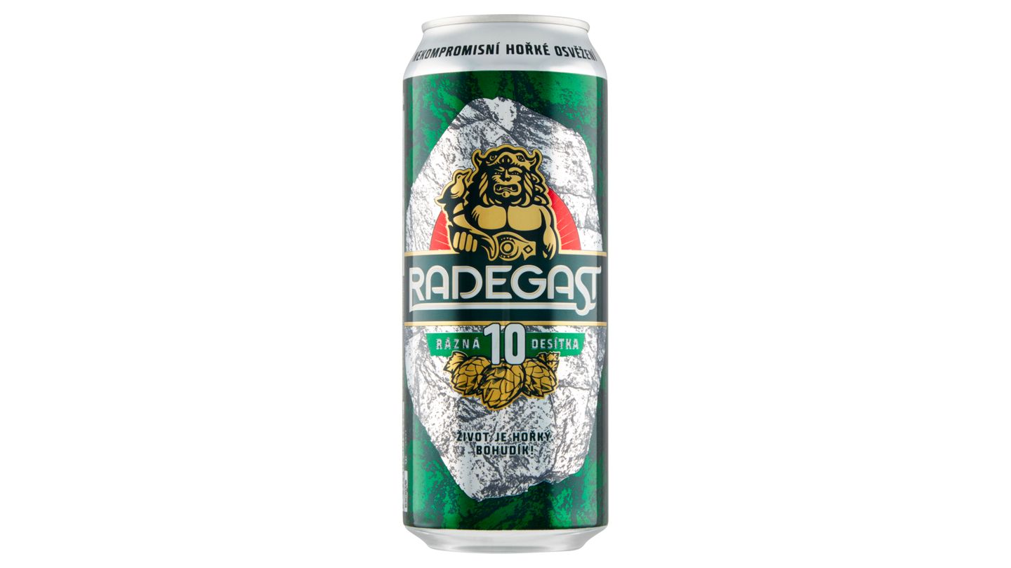 Radegast 10 - výčepní světlé 0,5 l plech