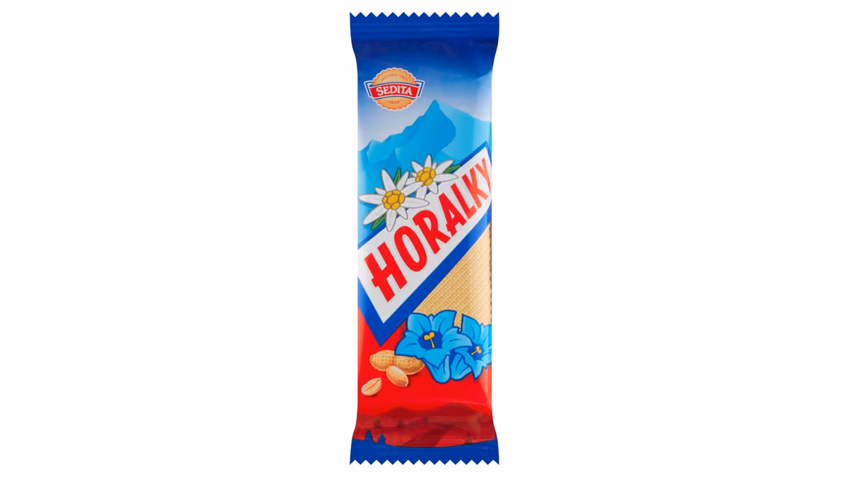 Sedita Horalky Oplatky s arašídovou krémovou náplní v kakaové polevě 50g