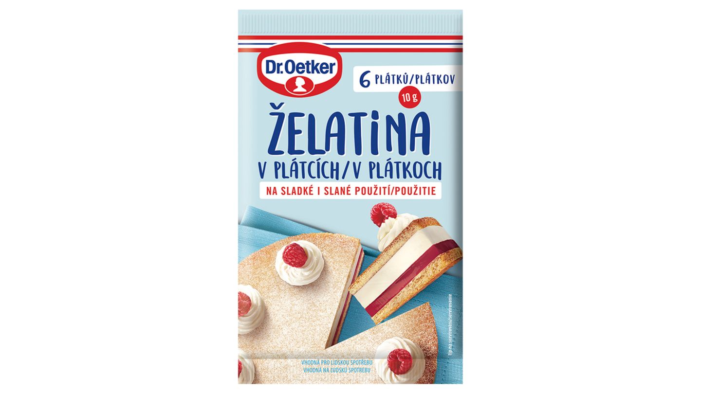Dr. Oetker Želatina v plátcích 6 ks 10g