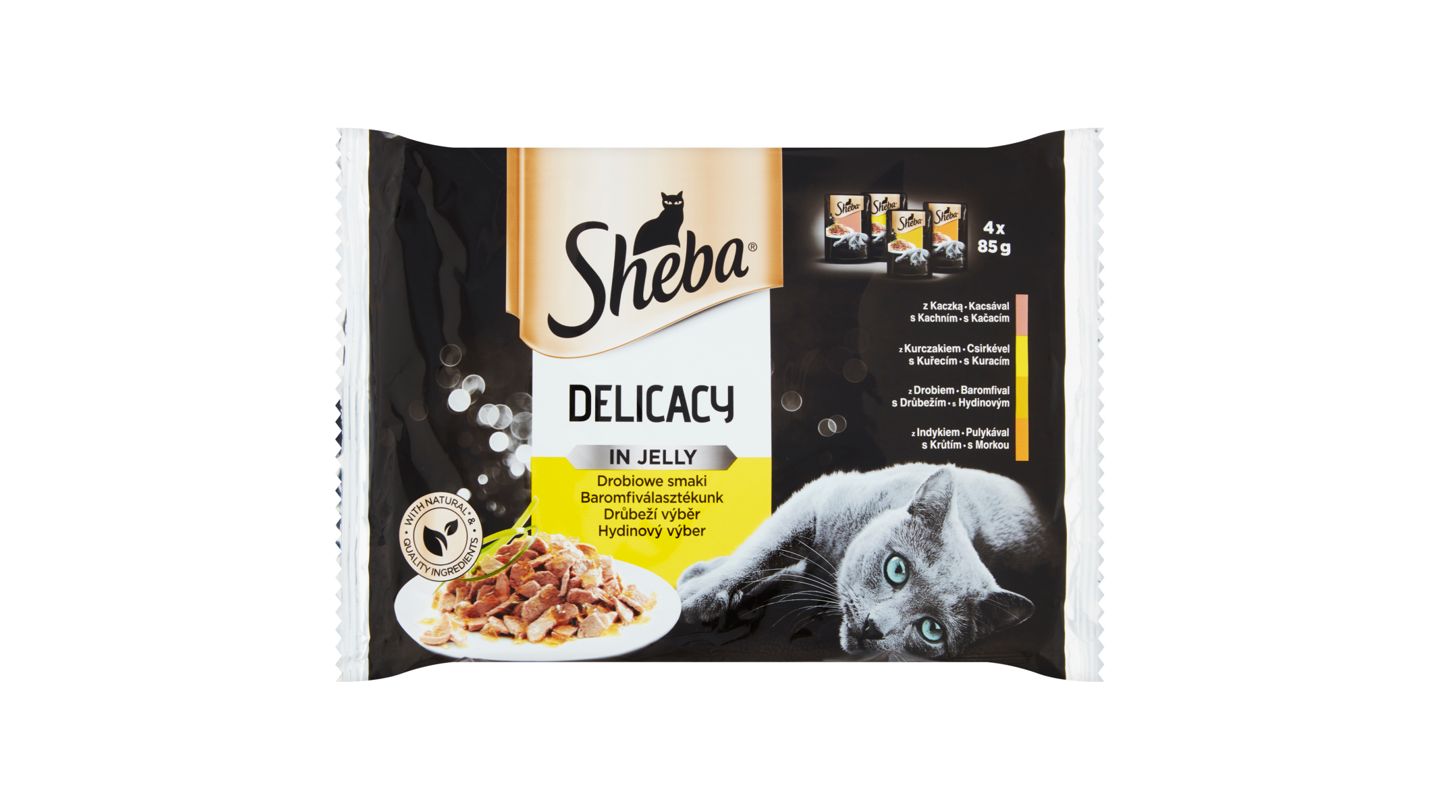 Sheba Delicacy in Jelly Drůbeží výběr 4 x 85g (340g)