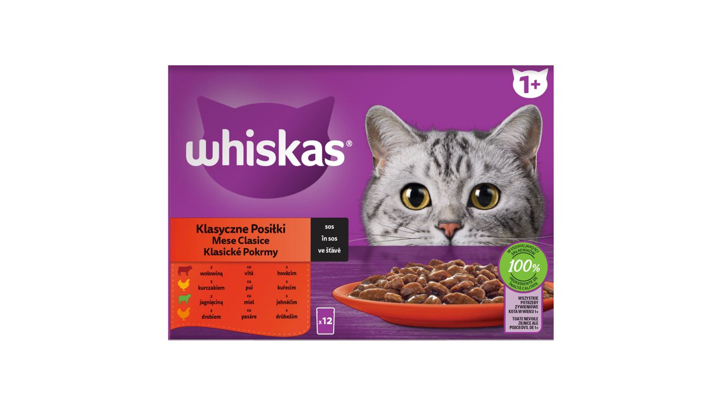 Whiskas Klasické pokrmy ve šťávě 12 x 85g (1,02kg)