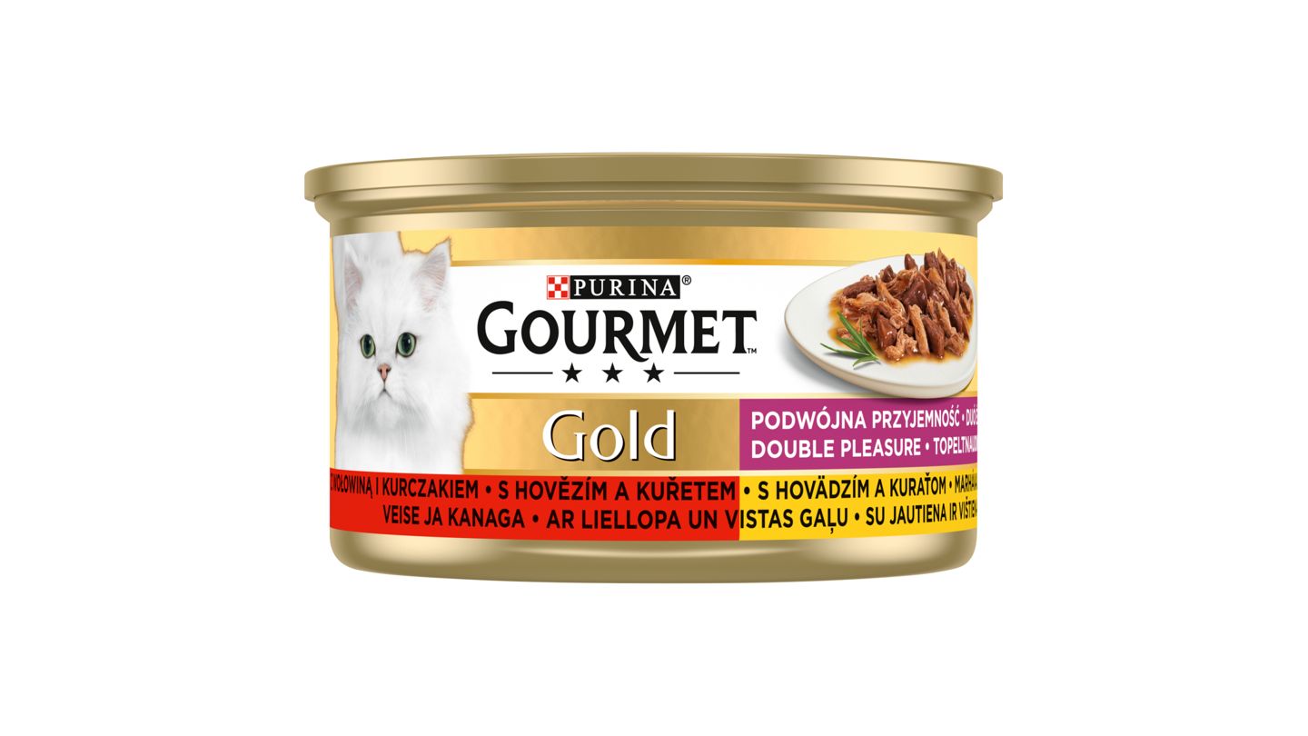 Gourmet Gold Konzerva s hovězím pro kočky, 85 g