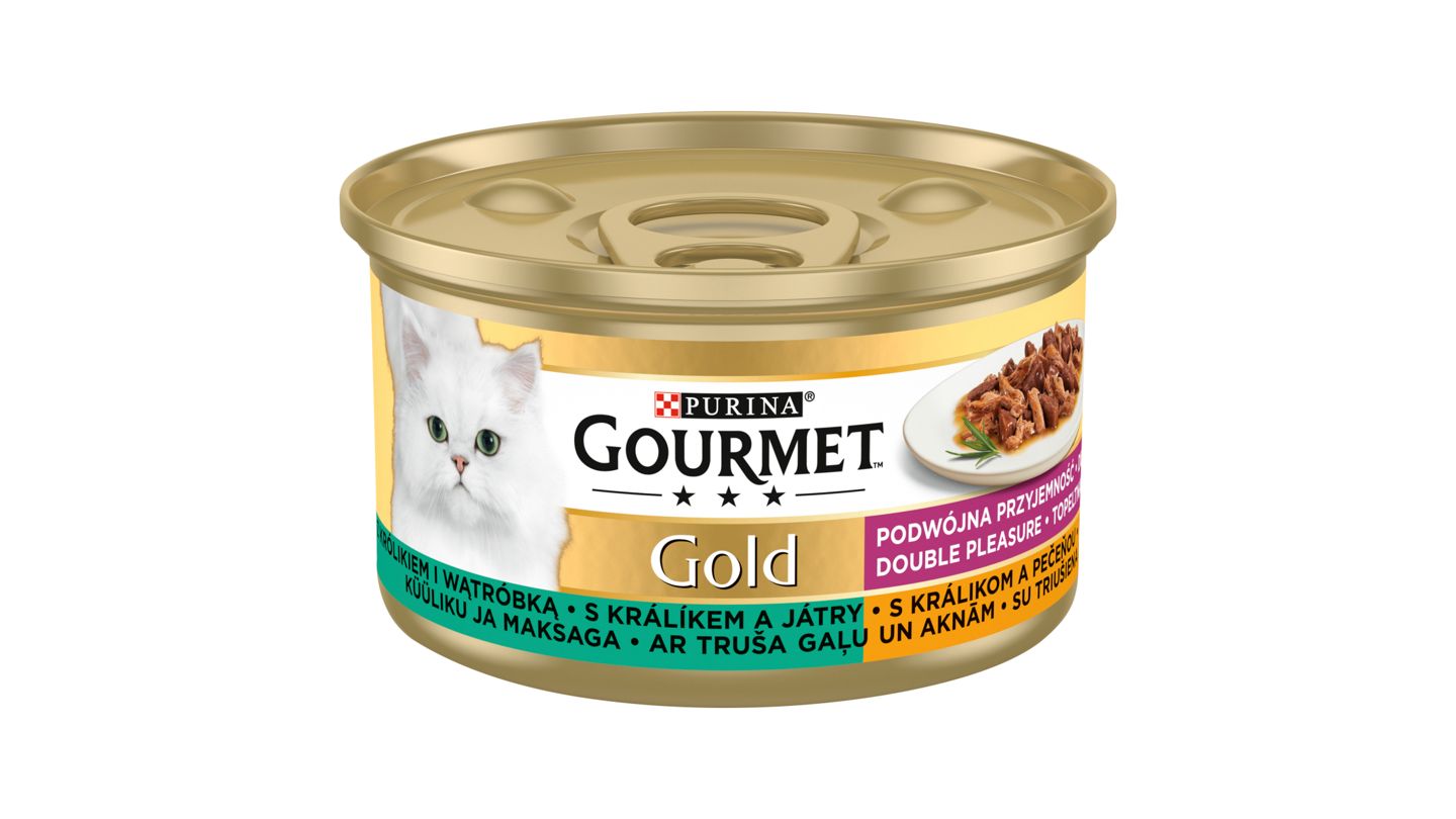 Gourmet Gold Konzerva s králíkem pro kočky, 85 g
