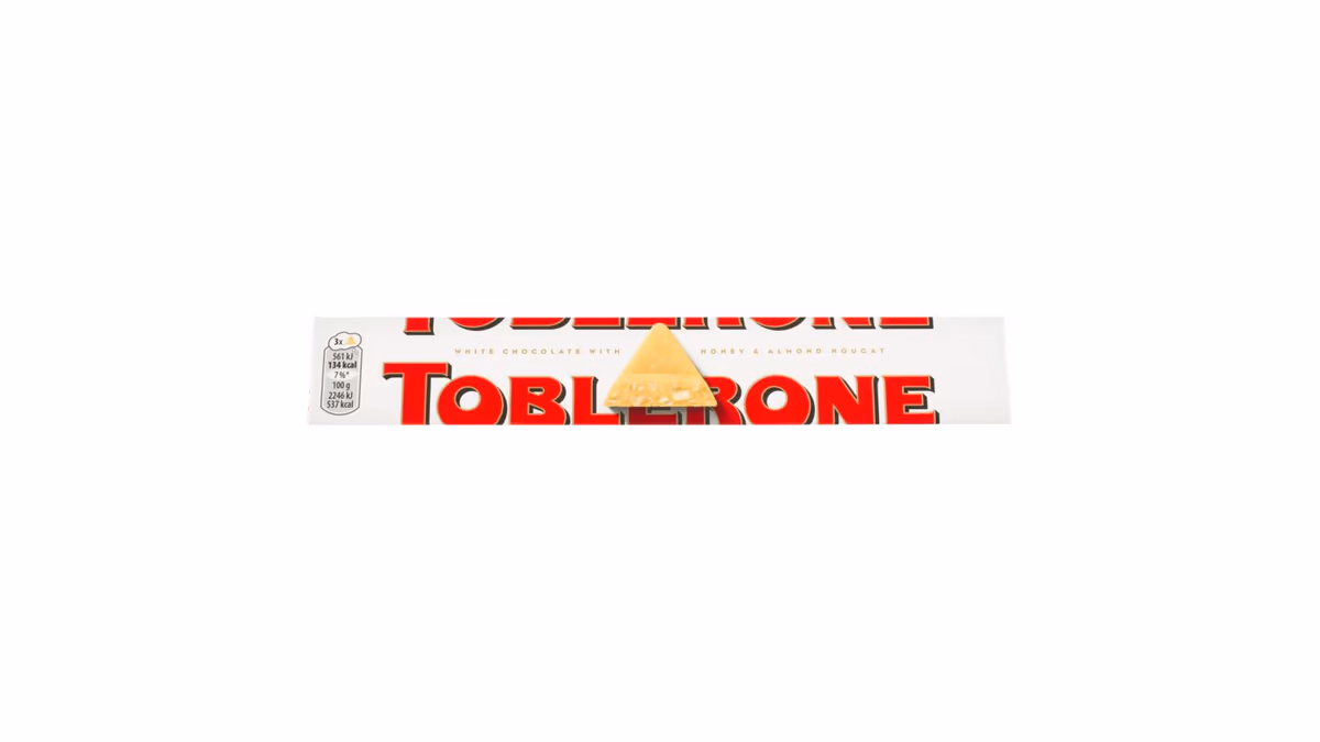Toblerone Bílá čokoláda s medovo-mandlovým nugátem 100g