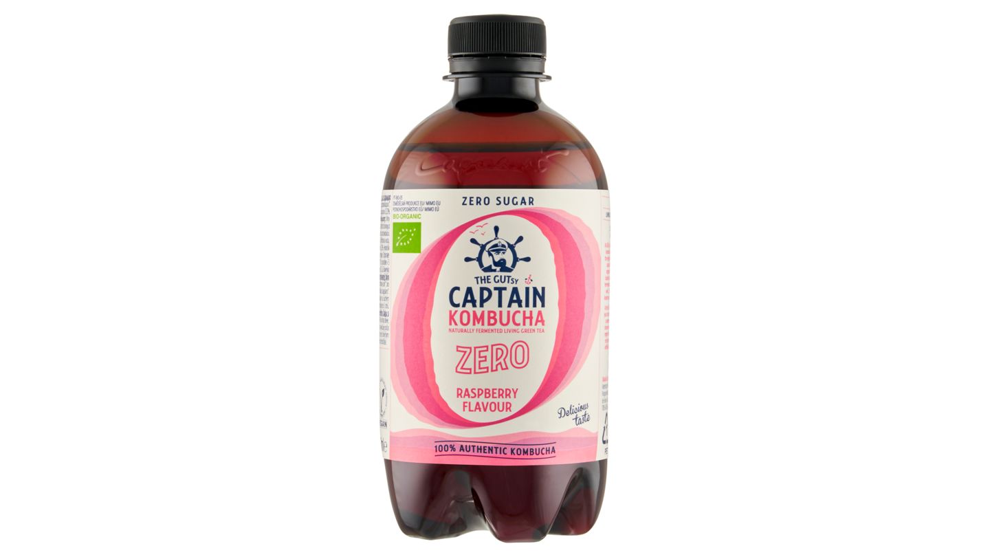The Gutsy Captain Kombucha Zero Raspberry 400ml