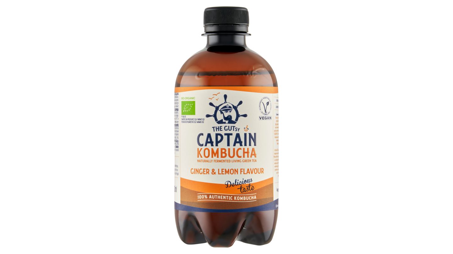 The Gutsy Captain Kombucha Ginger & Lemon 400ml