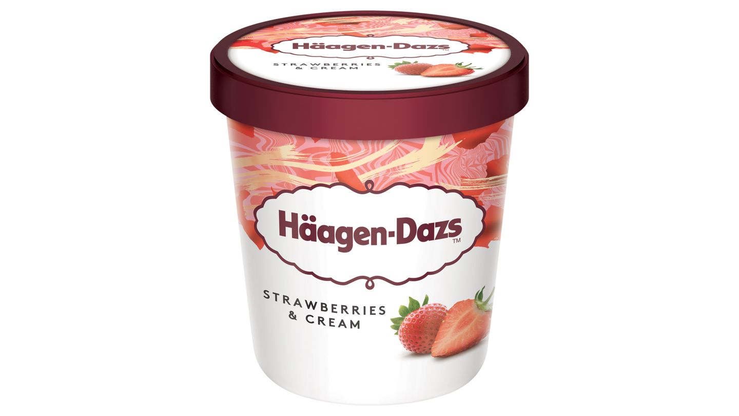 Häagen-Dazs Jahodová zmrzlina smetanová s kousky jahod 460ml