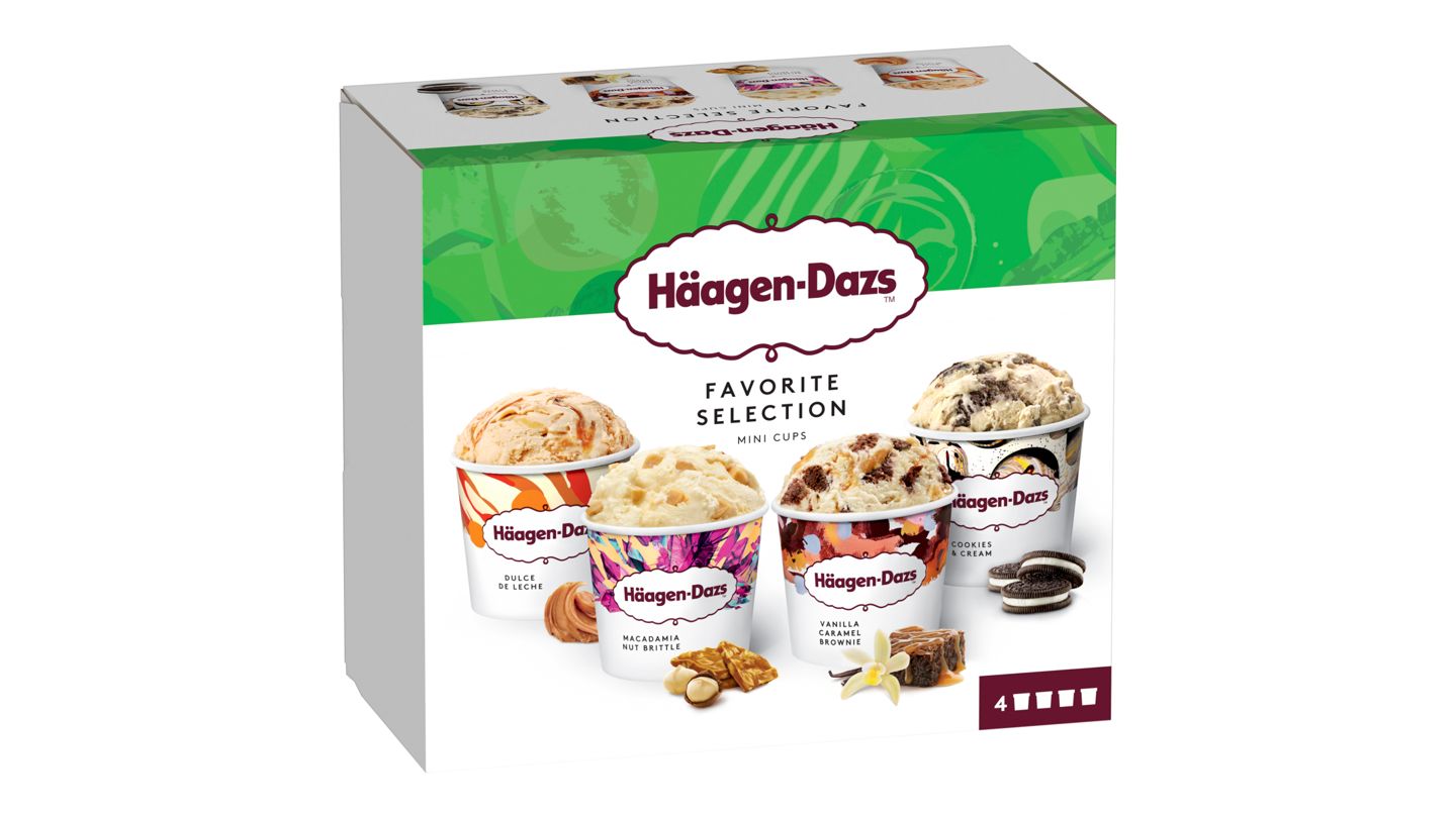 Häagen-Dazs Favorite Selection variace smetanových mražených krémů 4 x 95ml