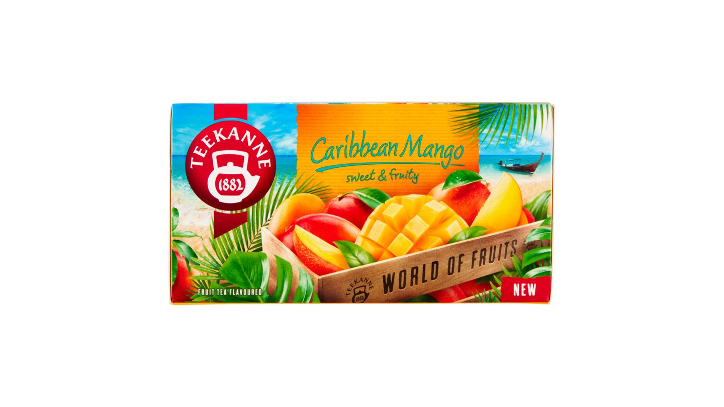 Teekanne World of Fruits Caribbean Mango ovocno-bylinný čaj 20 x 2,25g (45g)