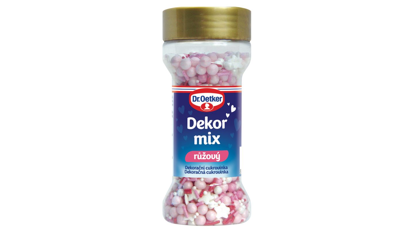 Dr. Oetker Dekor mix růžový 50g