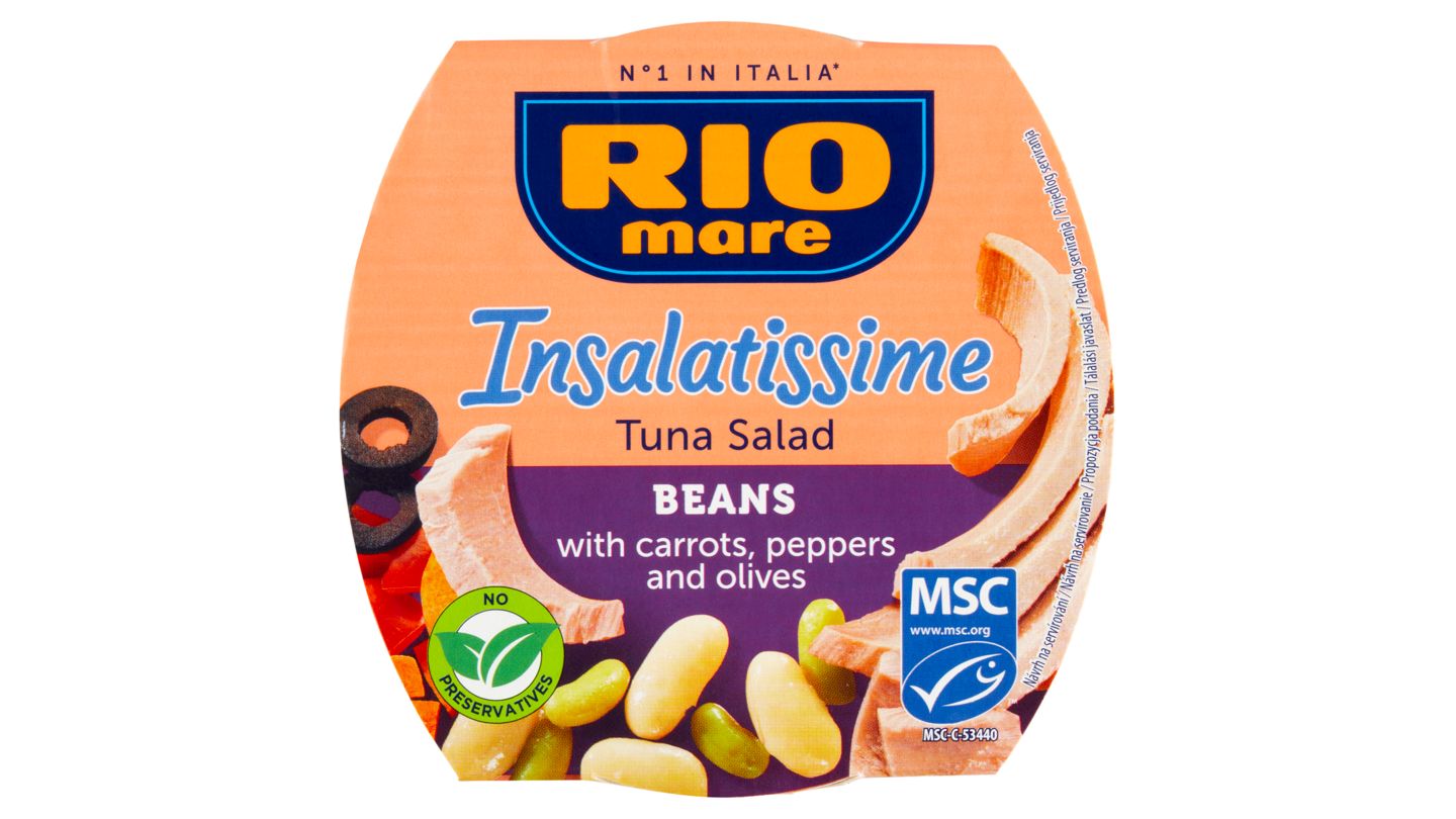 Rio Mare Insalatissime Hotový pokrm z fazolí, zeleniny a tuňáka 160g