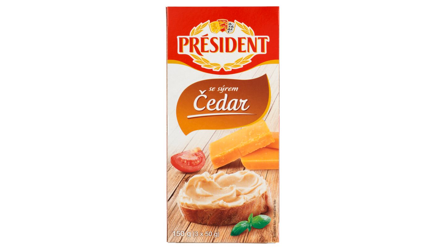 Président tavený Se  sýrem 3 x 50g (150 g)