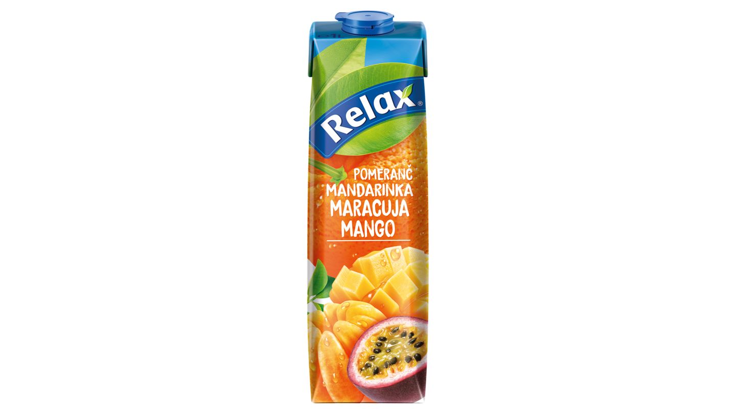 Relax Pomeranč mandarinka maracuja mango 1l