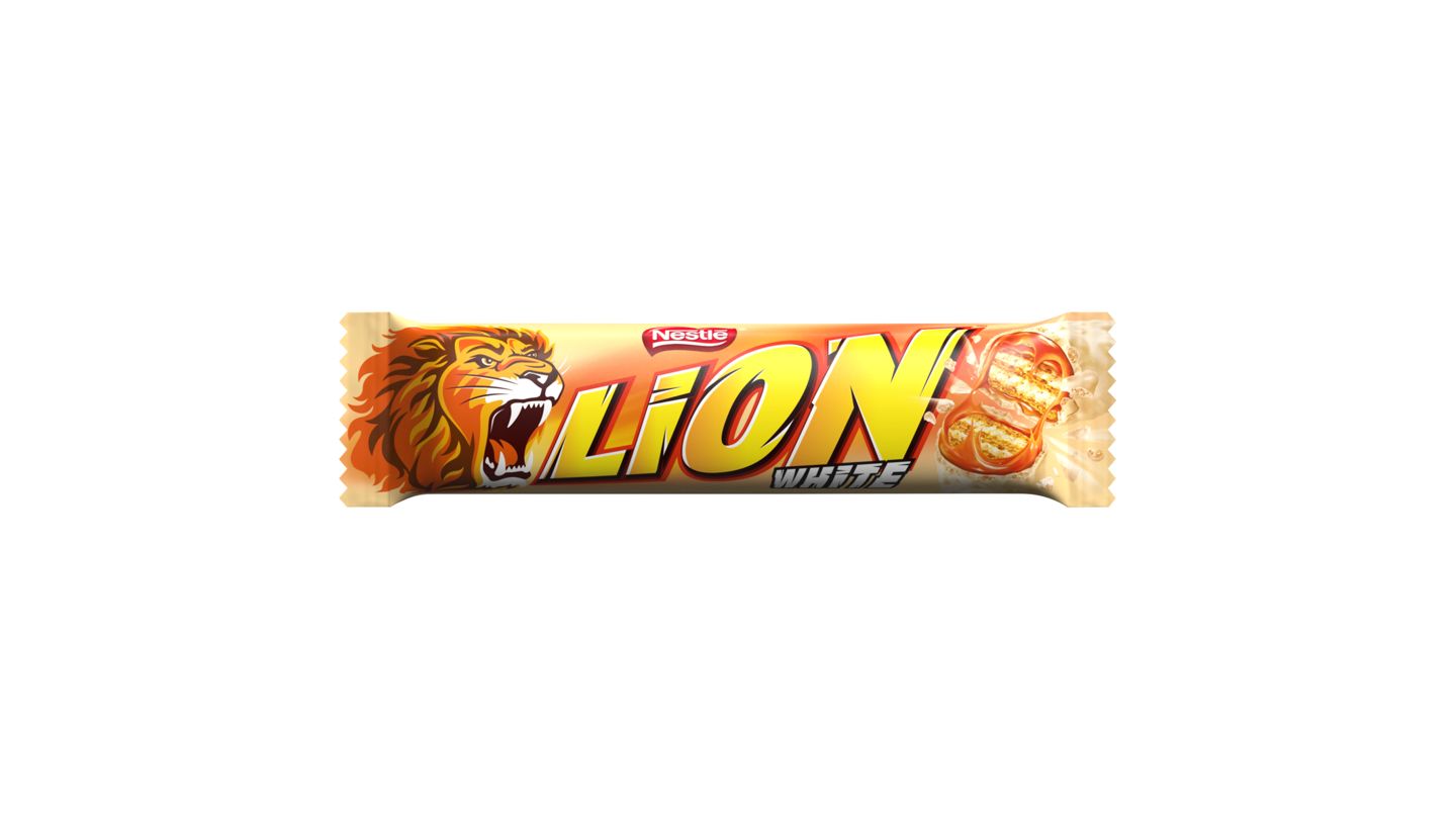 LION White křupavá oplatka s bílou polevou 42g