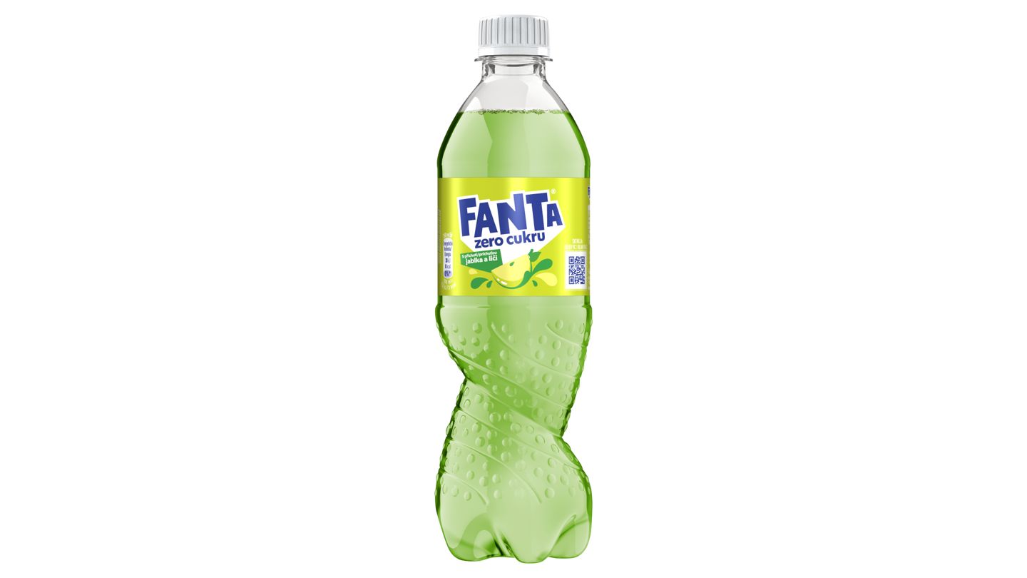 Fanta Zero cukru s příchutí jablka a liči 500ml