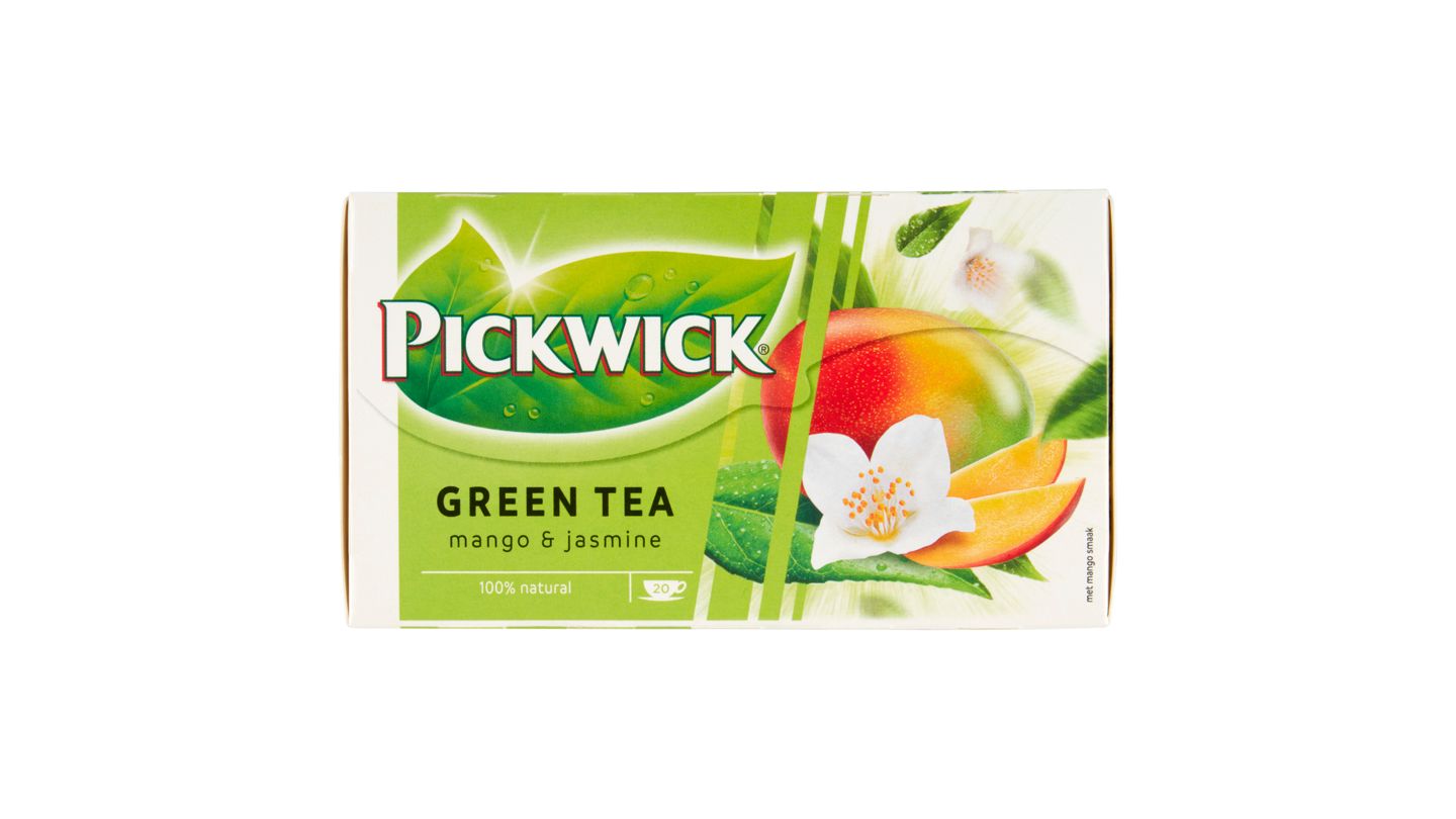 Pickwick Zelený čaj aromatizovaný s mangem a zelený čaj ovoněný jasmínem 20 x 1,5g (30g)