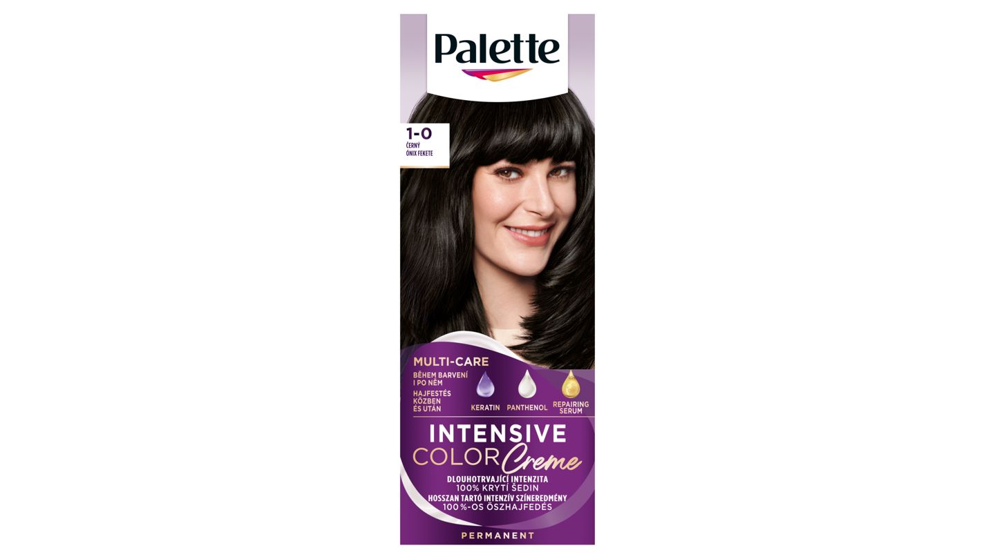 Palette Intensive Color Creme barva na vlasy černý 1-0, 50ml