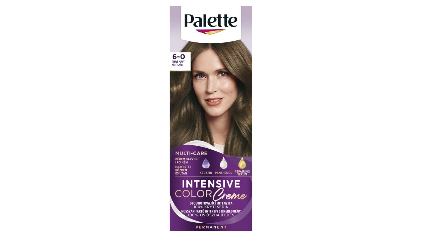 Palette Intensive Color Creme barva na vlasy tmavě plavý 6-0. 50ml