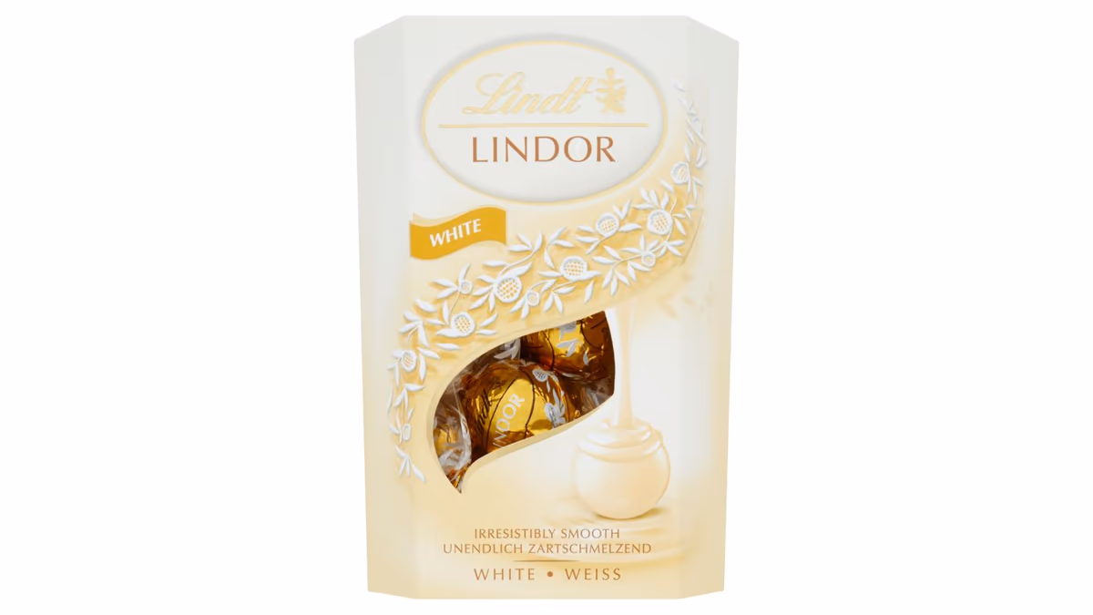 Lindt Lindor Bílá čokoláda s jemnou tekutou náplní 200g