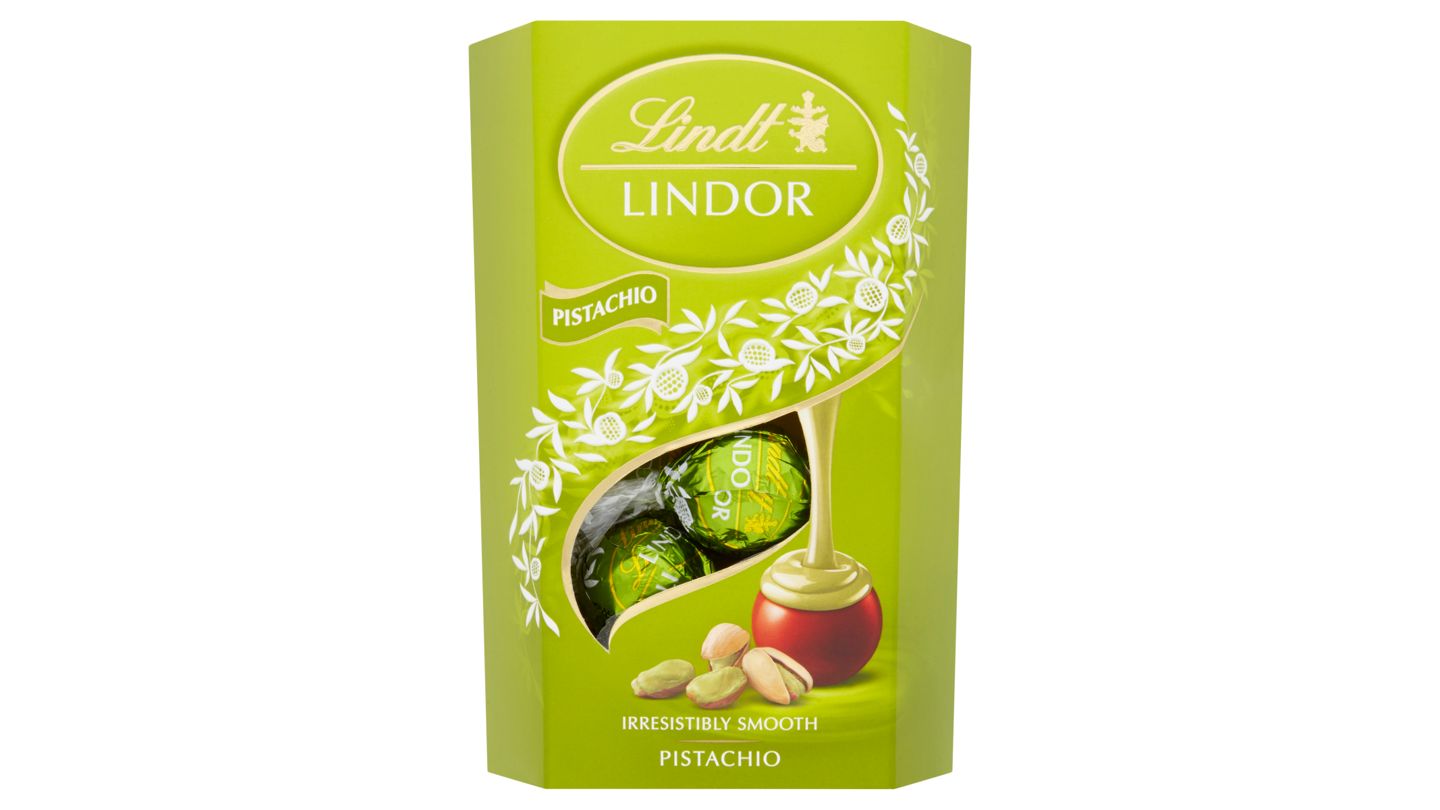 Lindt Lindor Mléčná čokoláda s jemnou pistáciovou náplní 200g