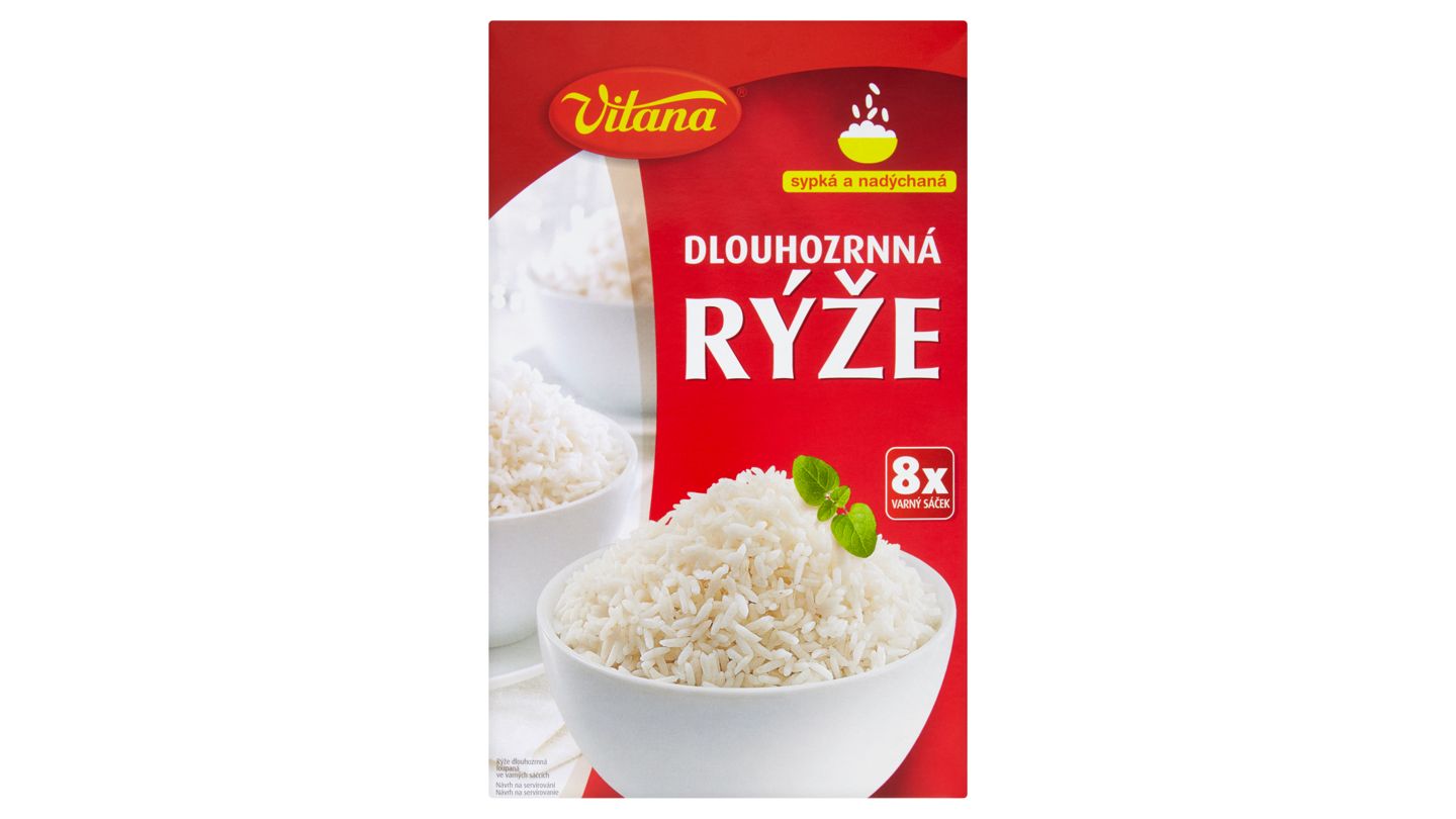 Vitana Rýže dlouhozrnná 8 x 100g