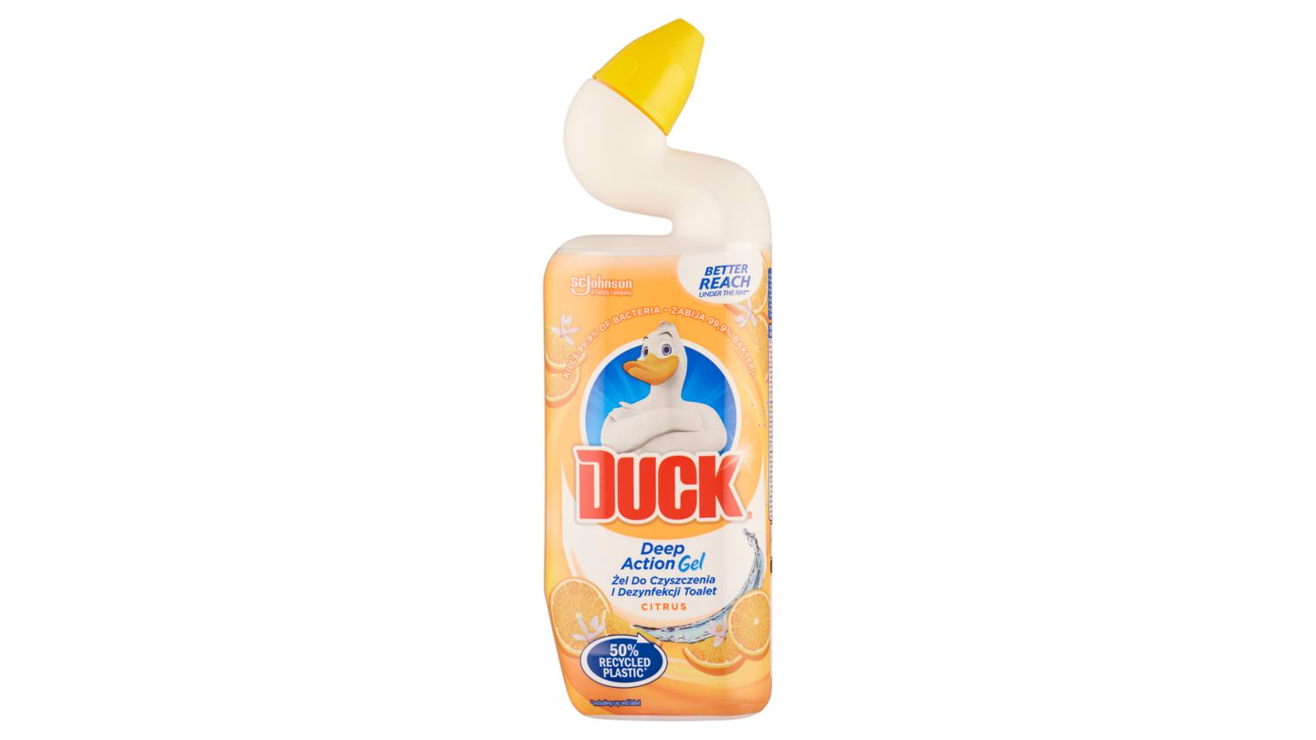 Duck Deep Action Gel Citrus čisticí a dezinfekční přípravek na WC mísu 750ml