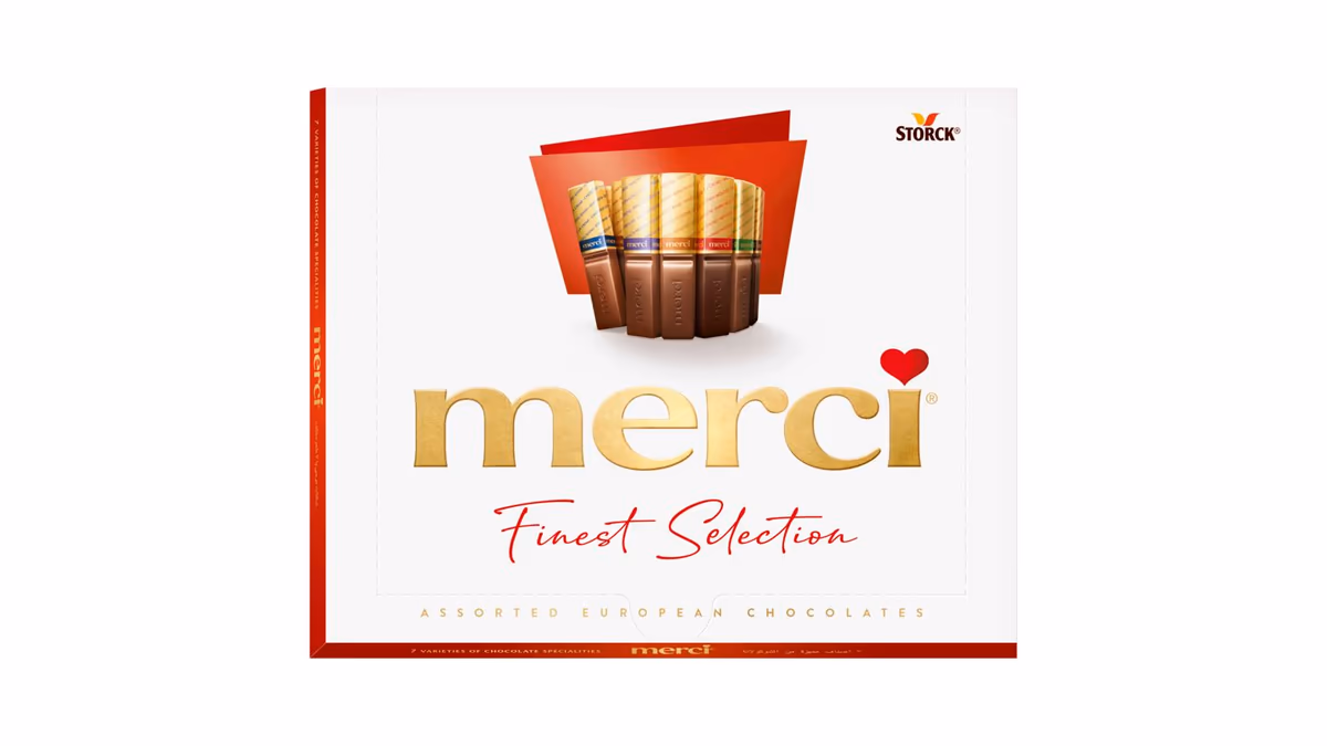 Merci Finest Selection kolekce plněných a neplněných čokolád, 250 g
