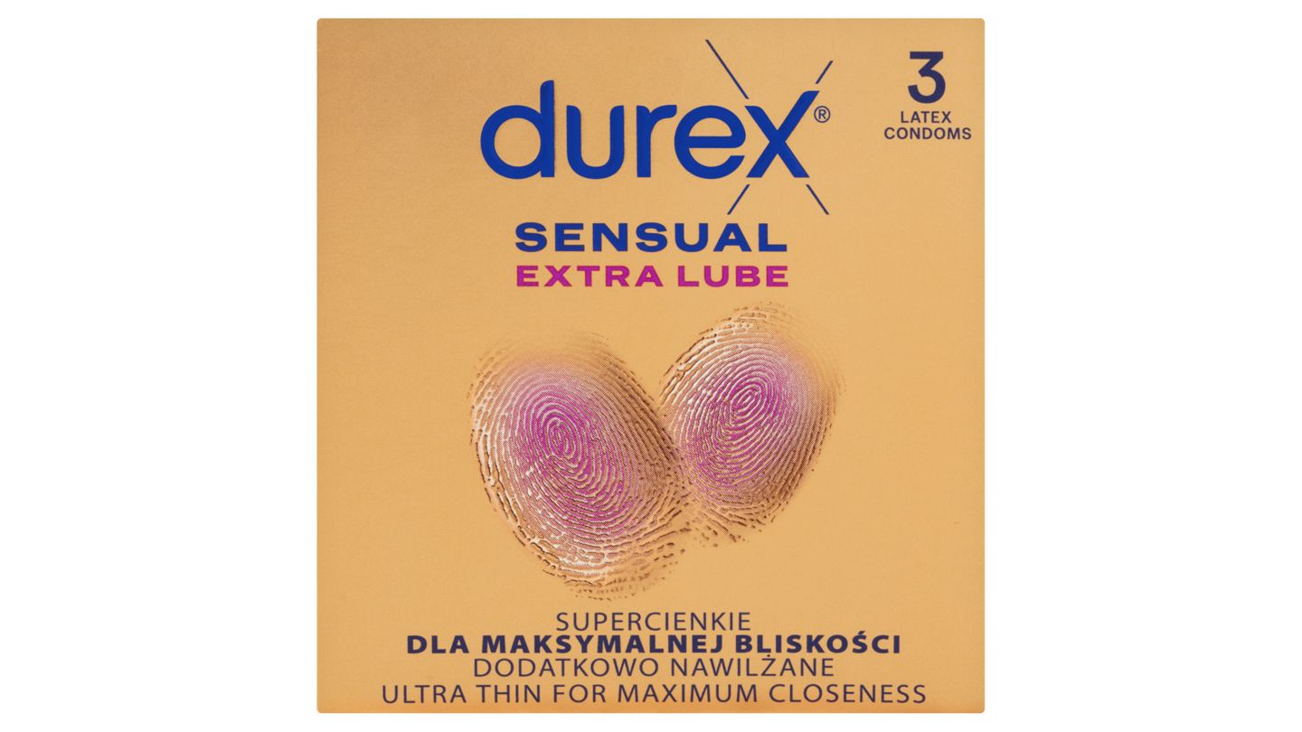 Durex Sensual Extra Lube kondomy 3 ks