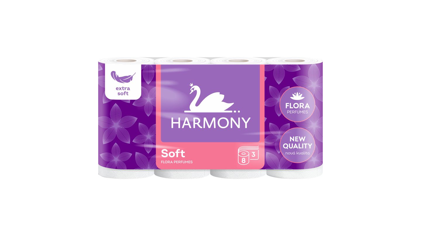 Harmony Soft Flora Perfumes toaletní papír 3 vrstvy 8 ks