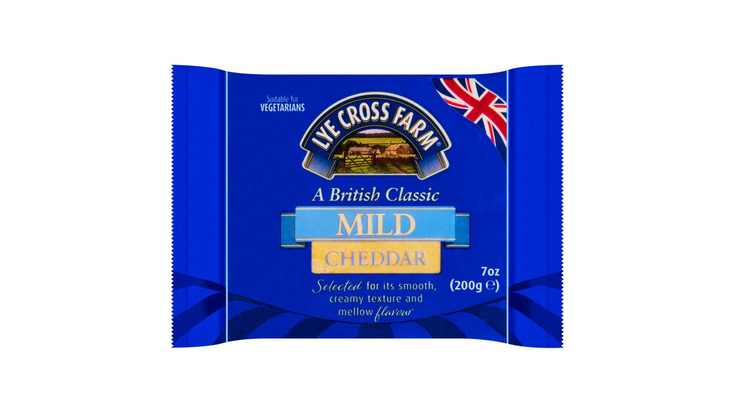 Lye Cross Farm English Mild Coloured cheddar 200g