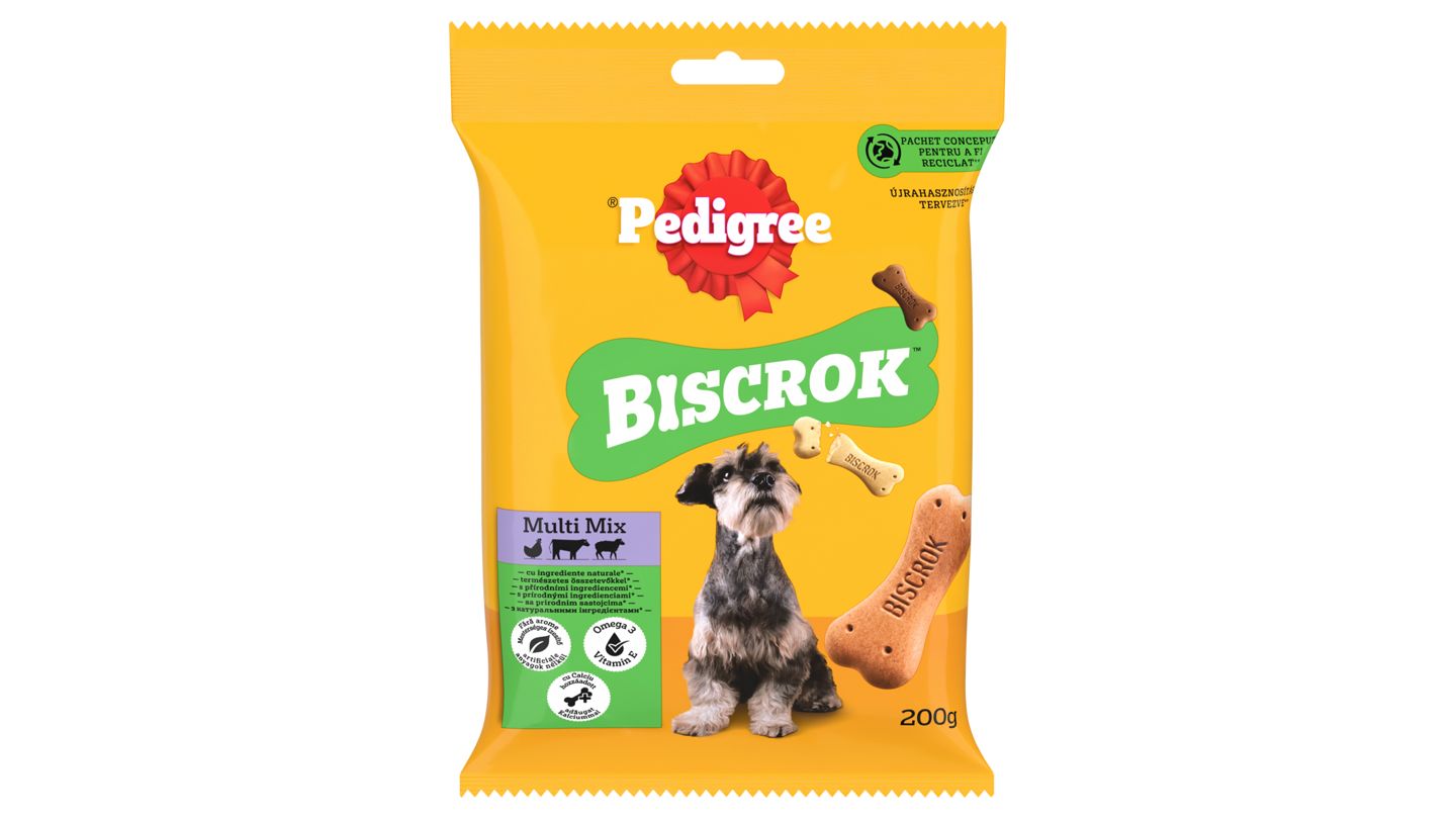 Pedigree Biscrok Multi Mix kuřecí, hovězí a jehněčí příchutě 200g