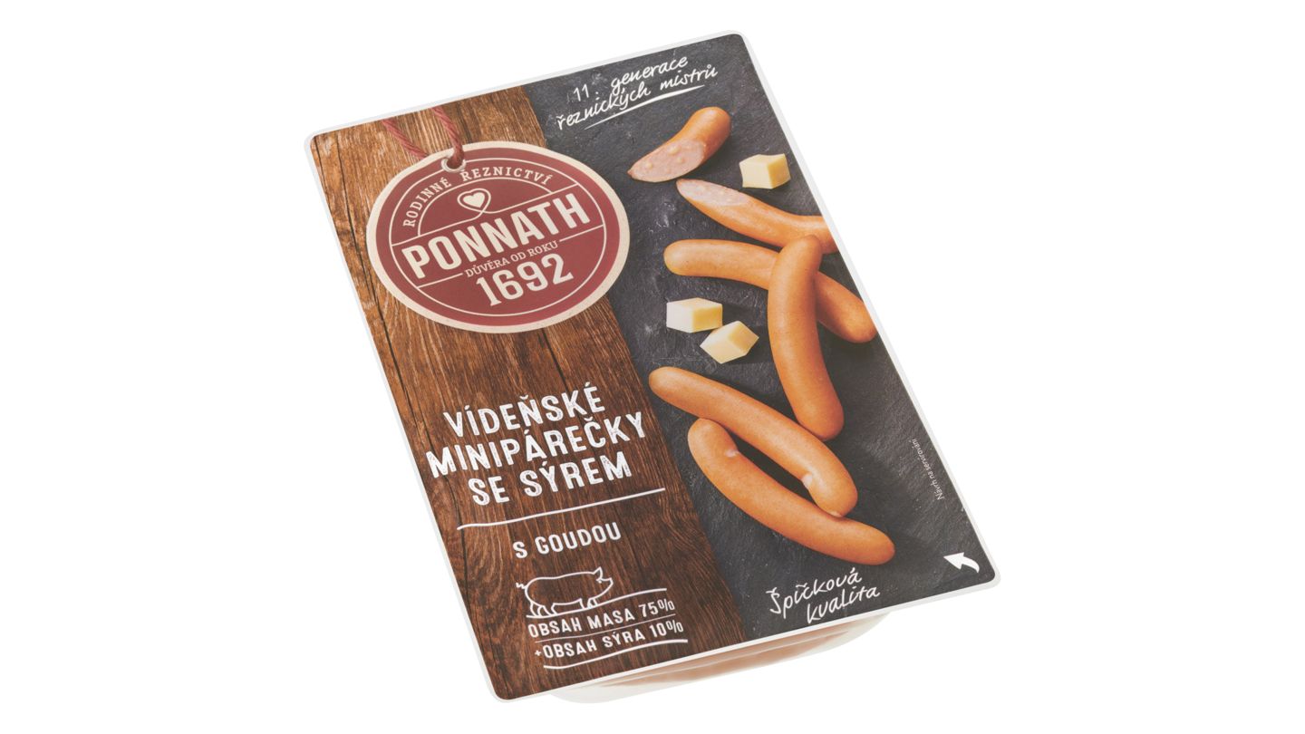 Ponnath ŘEZNIČTÍ MISTŘI Vídeňské minipárečky e 200g