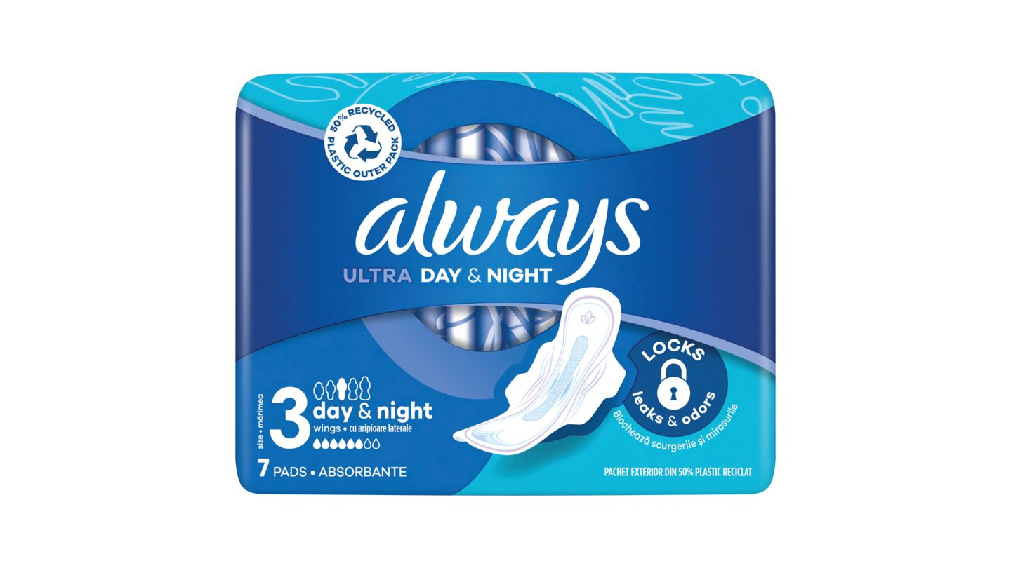 Always Ultra Hygienické Vložky Day & Night (V3) S Křidélky  ks