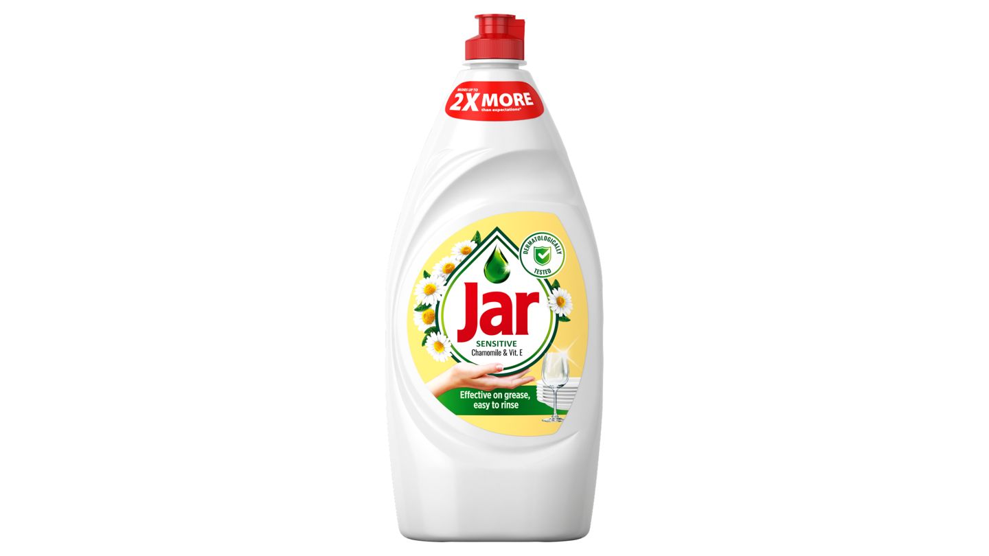 Jar Sensitive Chamomile & Vitamin E Tekutý Prostředek Na Mytí Nádobí Jemný K Rukám 900 ML