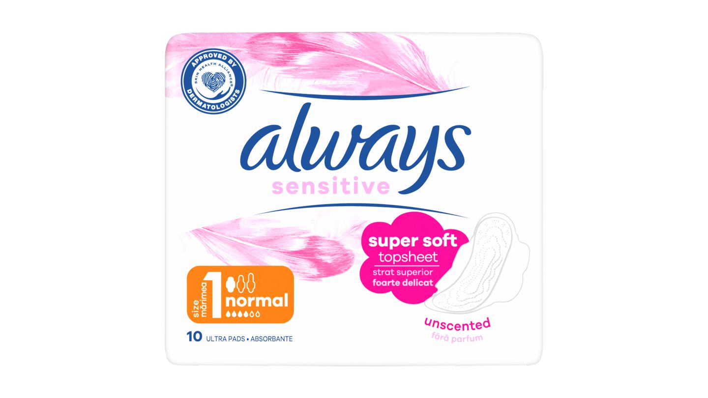Always Ultra Sensitive Normal Plus Vložky S Křidélky (Velikost 1) 10 ks