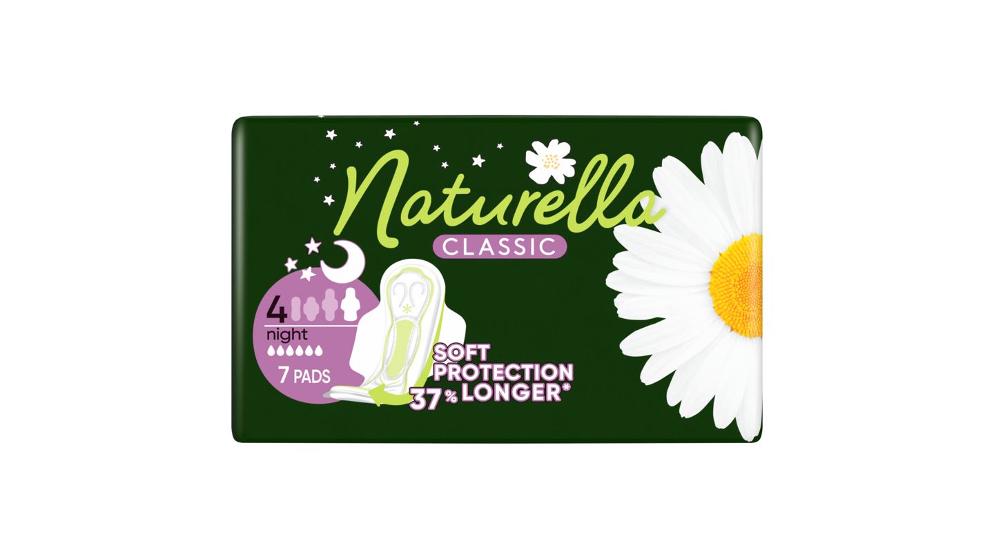 Naturella Classic, Velikost 4 Night, Vložky, S Křidélka, 7