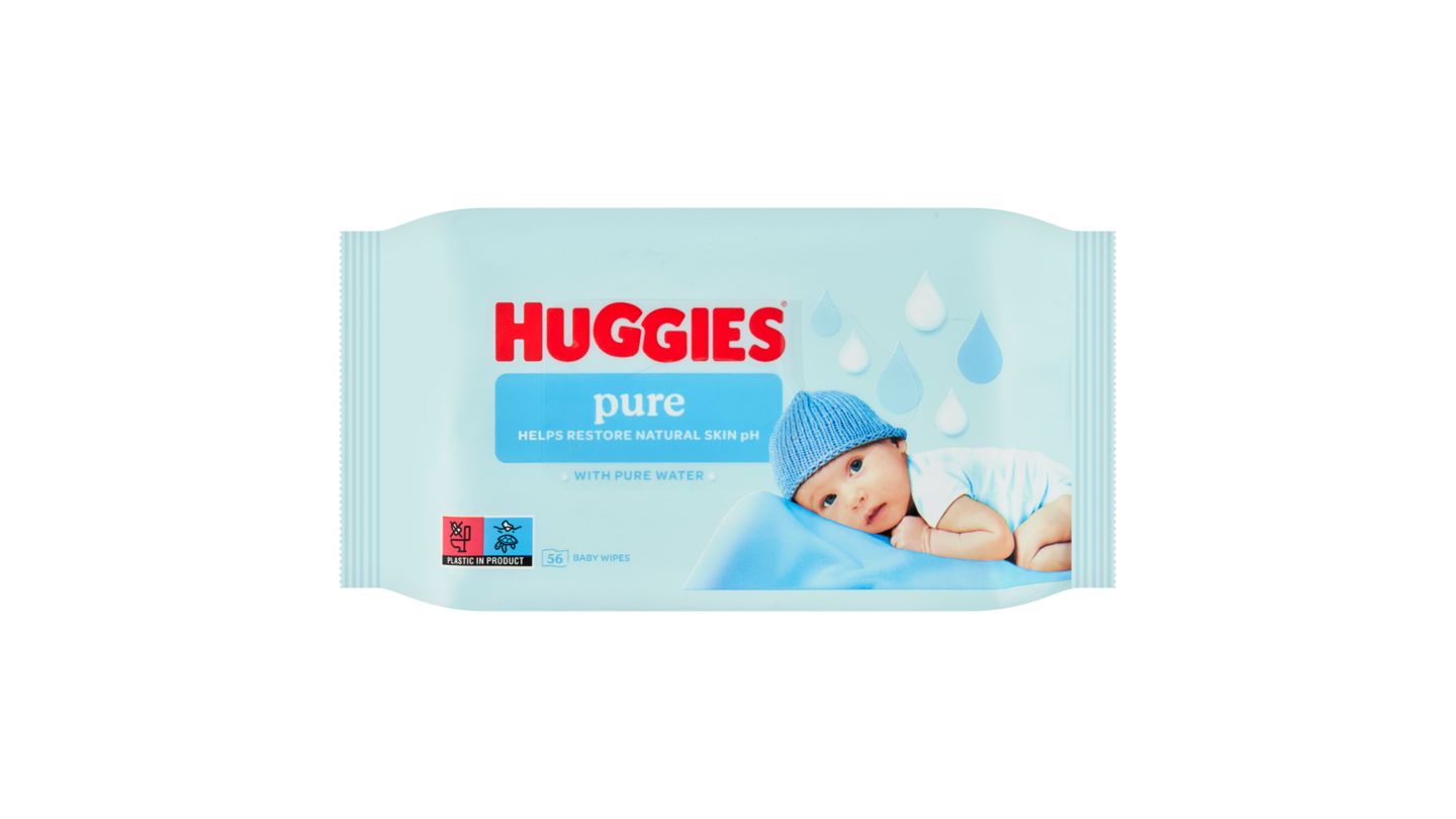 Huggies Pure dětské ubrousky 56 ks