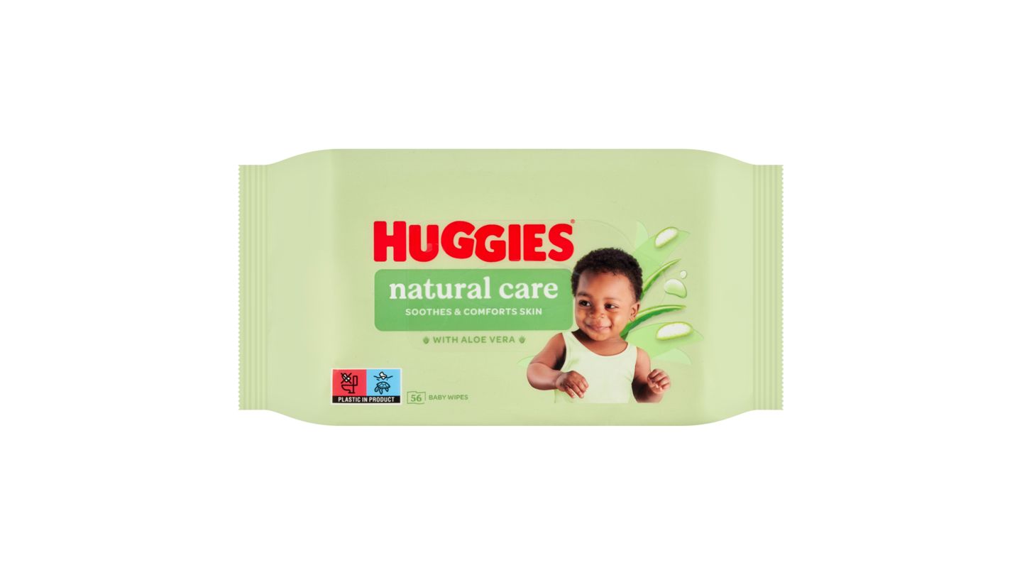 Huggies Natural Care dětské utěrky, 56 ks