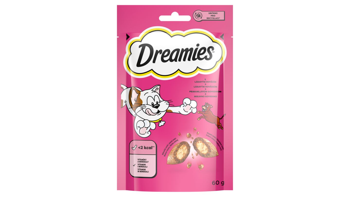 Dreamies S hovězím 60g