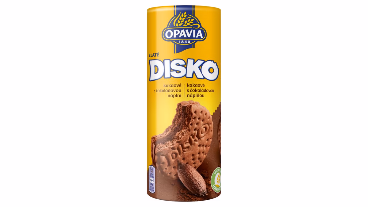 Opavia sušenky Disko kakaové čokoládová náplň 169g