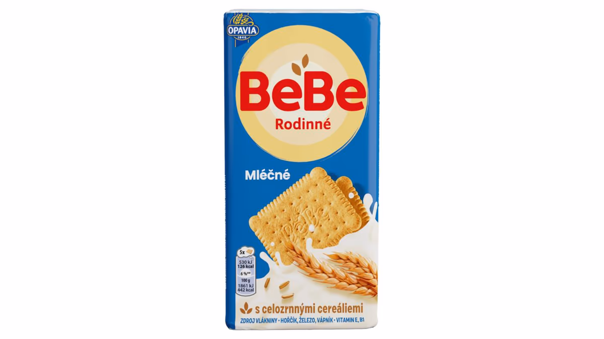 Opavia sušenky BeBe Rodinné mléčné cereální 130g