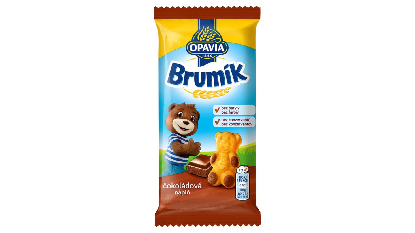 Opavia Brumík Čokoládová náplň jemné pečivo 30g