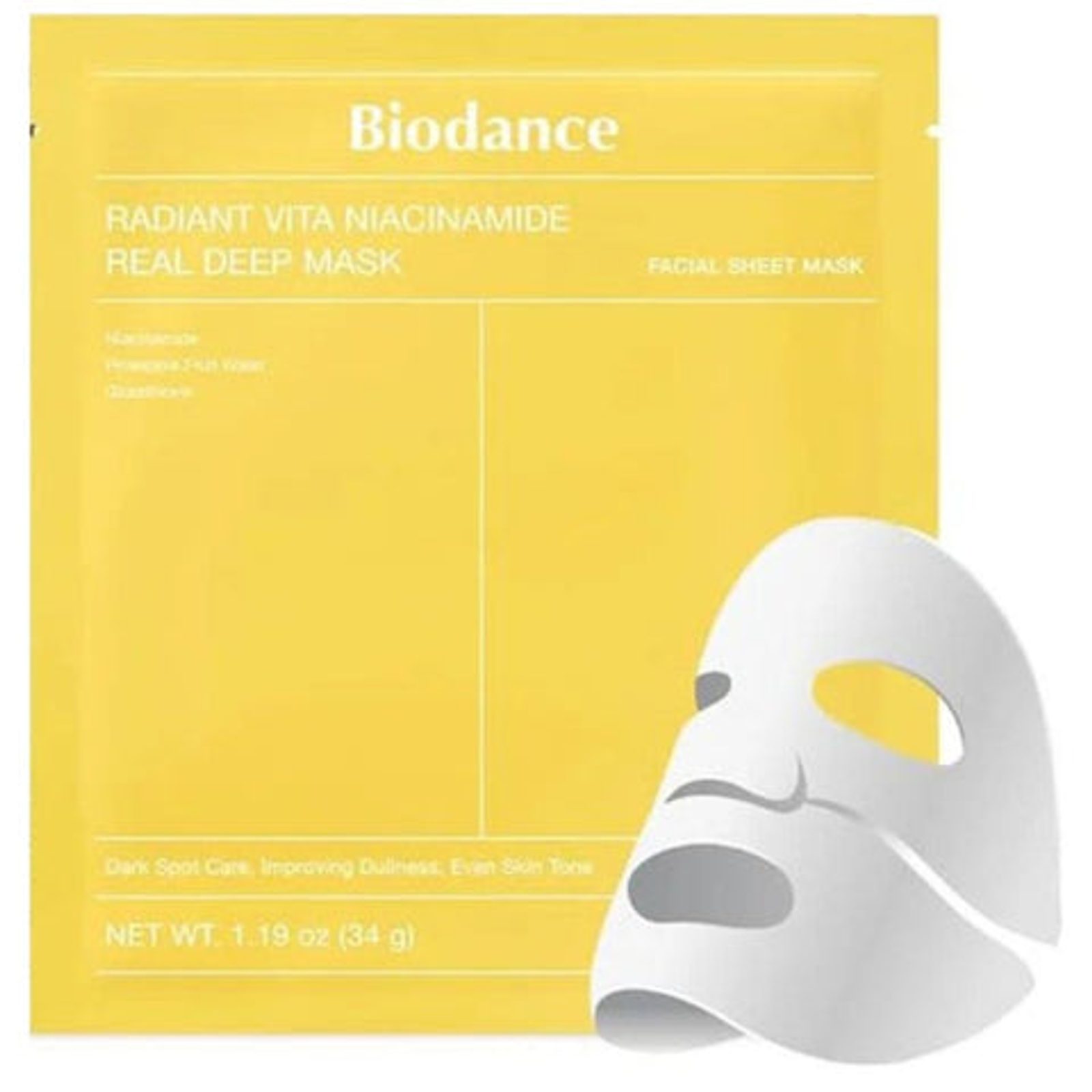 Biodance Rozjasňující pleťová maska Radiant Vita Niacinamide Real Deep Mask 34 g
