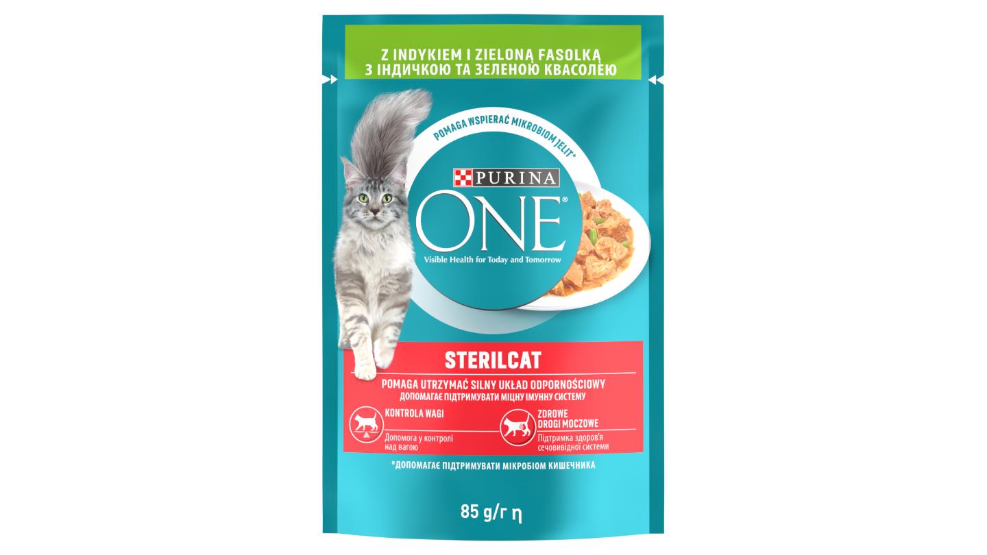 Purina ONE Sterilised kapsička pro kočky krůta ve šťávě 85g