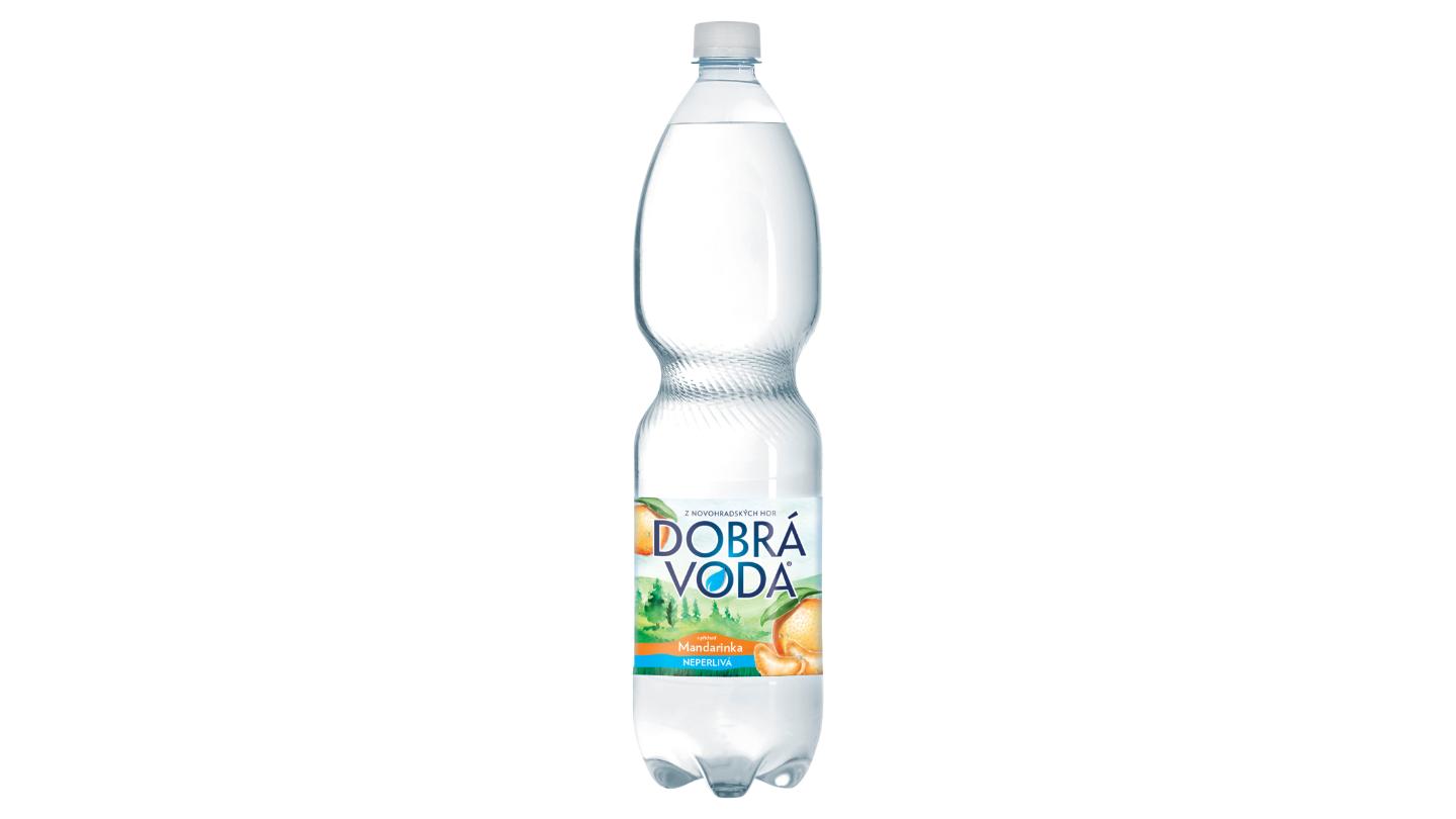 Dobrá voda - neperlivá s příchutí mandarinka 1,5 l